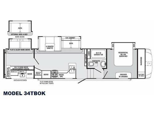 Floorplan - 2015 Palomino Sabre 34TBOK-6
