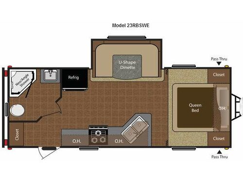 Floorplan - 2015 Keystone RV Hideout 23RBSWE