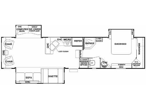 Floorplan - 2007 Forest River RV Cedar Creek 36CDTS