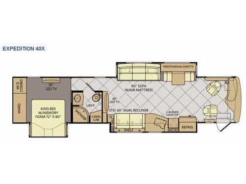 Floorplan - 2015 Fleetwood RV Expedition 40X