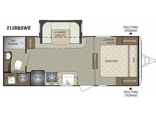 Floorplan - 2015 Keystone RV Bullet 212RBSWE