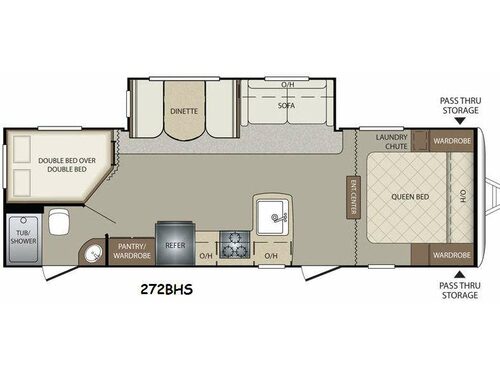 Floorplan - 2015 Keystone RV Bullet 272BHS