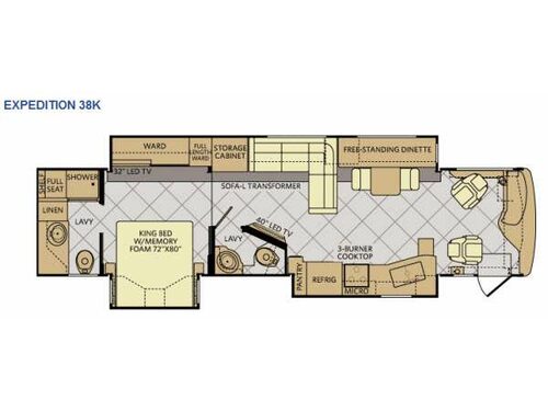 Floorplan - 2015 Fleetwood RV Expedition 38K