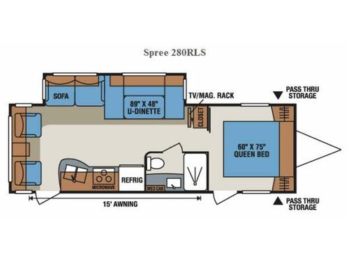 Floorplan - 2015 KZ Spree 280RLS