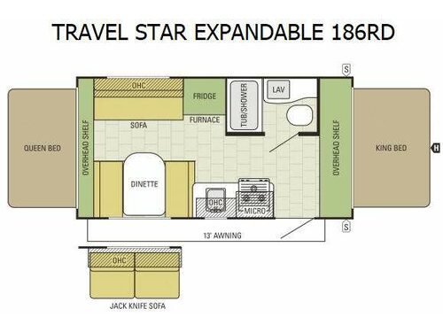 Floorplan - 2015 Starcraft Travel Star 186RD