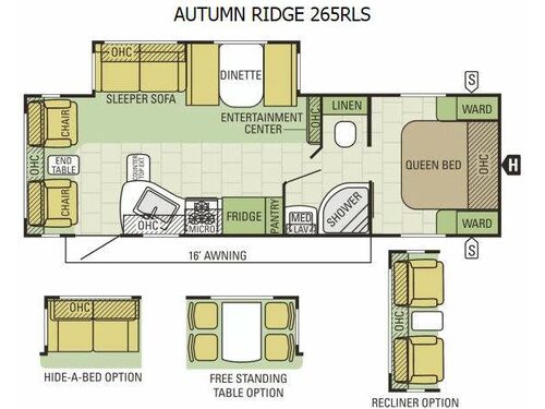 Autumn Ridge 265RLS Floorplan