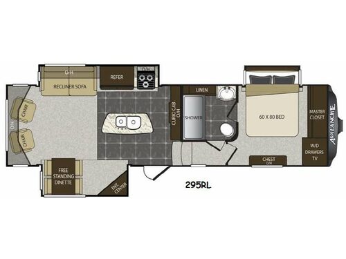 Floorplan - 2015 Keystone RV Avalanche 295RL