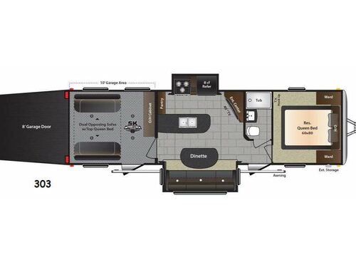 Floorplan - 2015 Keystone RV Impact 303
