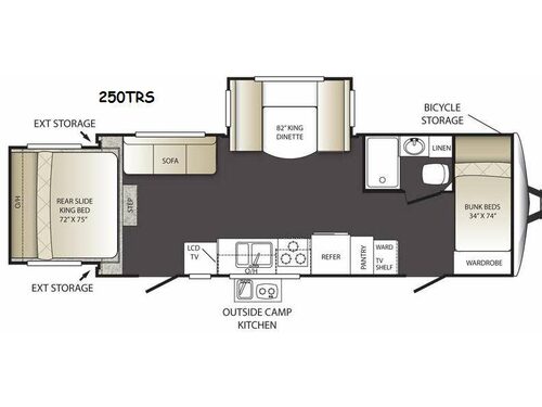 Floorplan - 2015 Keystone RV Outback Terrain Ultra Lite 250TRS