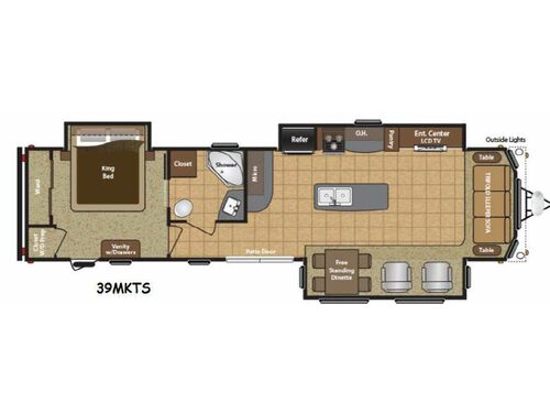 Floorplan - 2015 Keystone RV Retreat 39MKTS