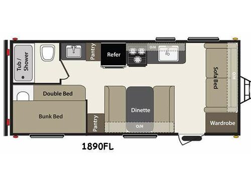 Floorplan - 2015 Keystone RV Summerland 1890FL