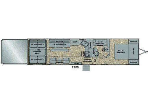 Floorplan - 2015 EverGreen RV Amped 28FS