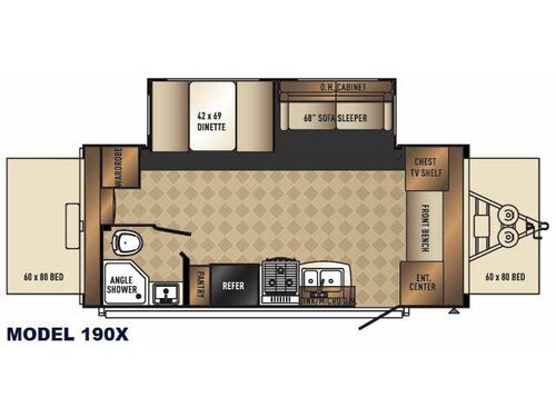 Floorplan - 2015 Palomino Solaire 190 X