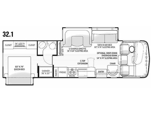 Floorplan - 2015 Thor Motor Coach Miramar 32.1
