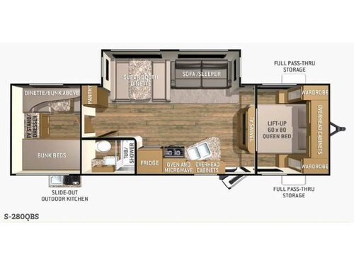 Shadow Cruiser S-280QBS Floorplan