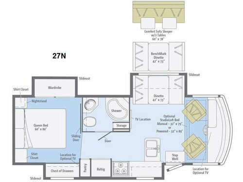 Floorplan - 2015 Winnebago Vista 27N