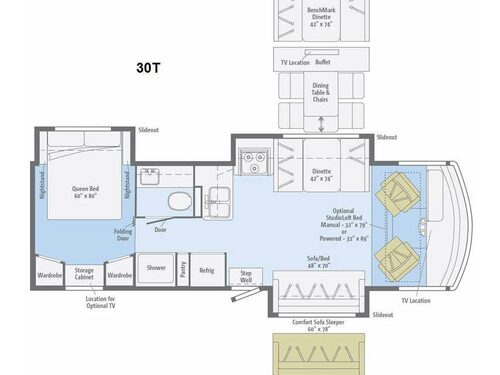 Floorplan - 2015 Winnebago Vista 30T