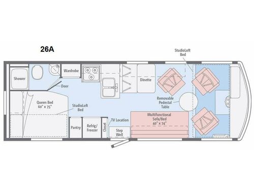Floorplan - 2015 Itasca Tribute 26A