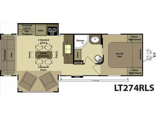 Floorplan - 2015 Open Range RV Light LT274RLS