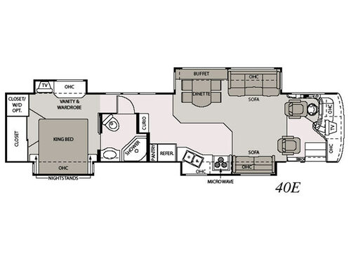 Floorplan - 2007 Mandalay Luxury Division Mandalay Class A 40E