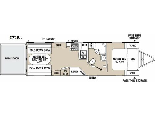 Floorplan - 2015 Coachmen RV Freedom Express 271BL