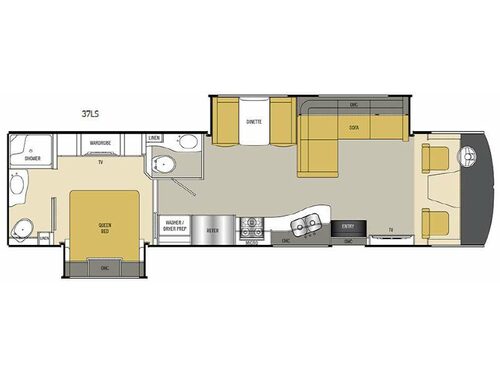 Floorplan - 2015 Coachmen RV Encounter 37LS