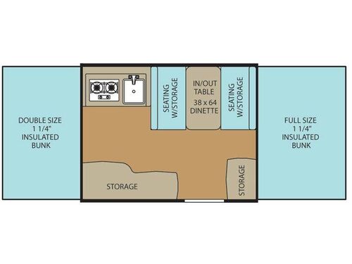 Floorplan - 2015 Coachmen RV Clipper Camping Trailers 106 Sport