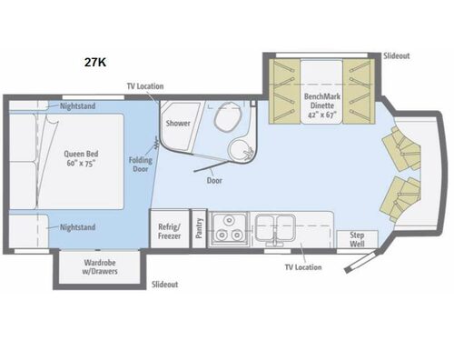 Floorplan - 2015 Winnebago Aspect 27K