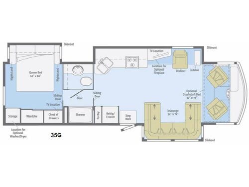Floorplan - 2015 Winnebago Sightseer 35G