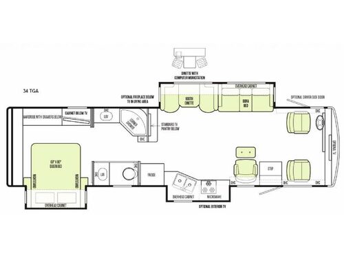 Floorplan - 2015 Tiffin Motorhomes Allegro 34 TGA