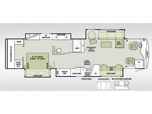 Floorplan - 2015 Tiffin Motorhomes Phaeton 40 AH
