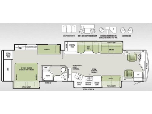 Floorplan - 2015 Tiffin Motorhomes Phaeton 40 QKH