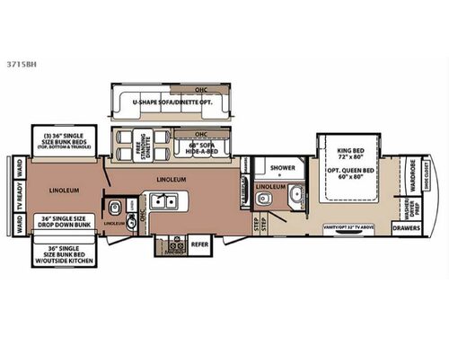 Blue Ridge 3715BH Floorplan