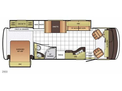 Floorplan - 2015 Newmar Bay Star Sport 2903
