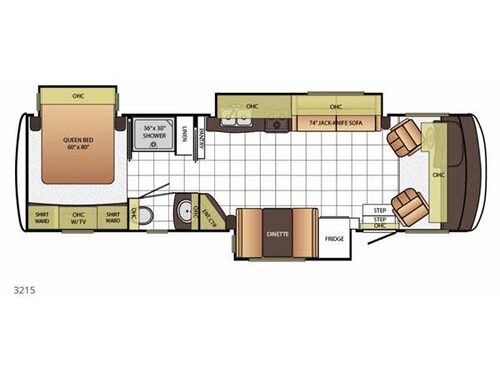 Floorplan - 2015 Newmar Bay Star 3215