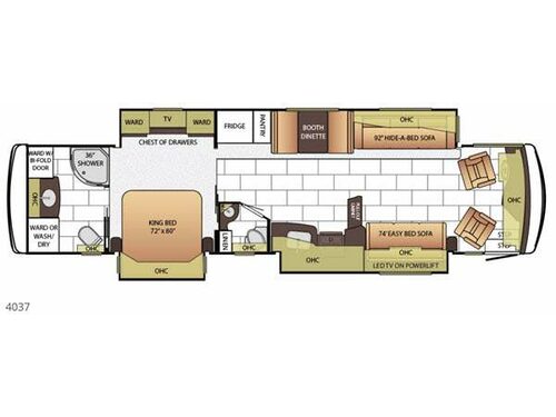 Floorplan - 2015 Newmar Ventana 4037