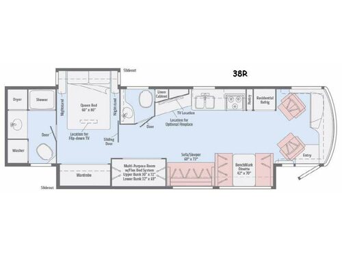 Floorplan - 2015 Winnebago Forza 38R