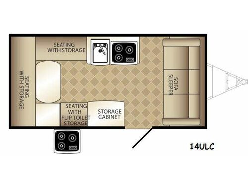 Floorplan - 2015 Palomino Basecamp 14ULC