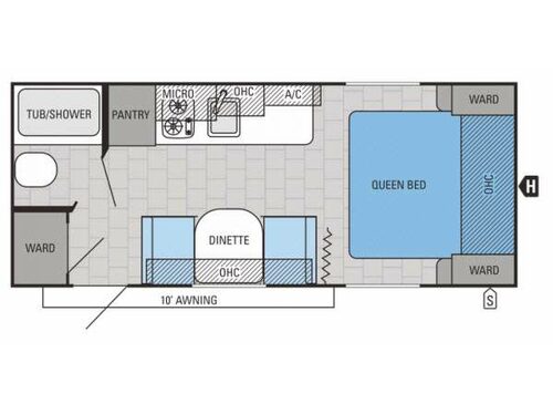 Jay Flight SLX 195RB Floorplan