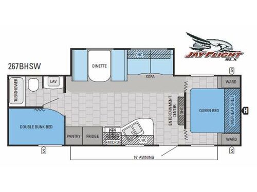 Floorplan - 2015 Jayco Jay Flight SLX 267BHSW