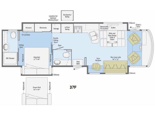 Floorplan - 2015 Winnebago Adventurer 37F
