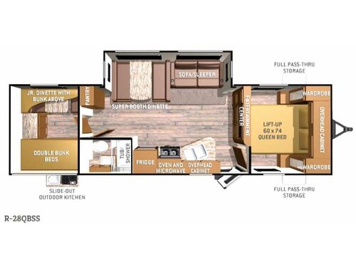 Radiance R-28QBSS Floorplan