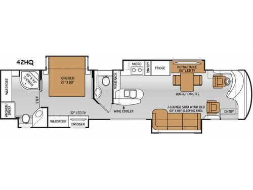 Floorplan - 2015 Thor Motor Coach Tuscany 42HQ