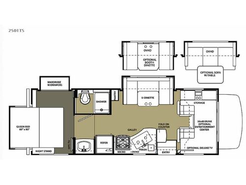 Floorplan - 2015 Forest River RV Forester 2501TS Ford