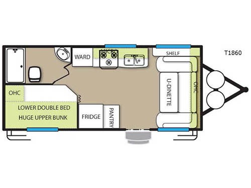 Floorplan - 2015 Forest River RV EVO T1860