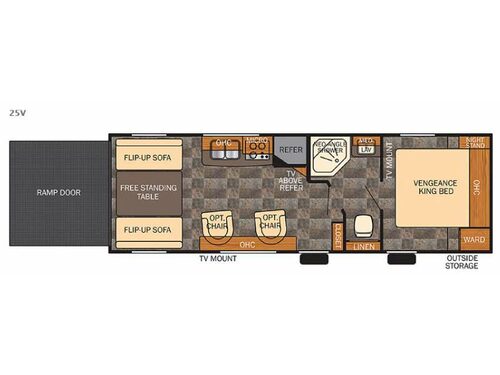Floorplan - 2015 Forest River RV Vengeance Super Sport 25V