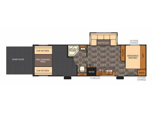 Floorplan - 2015 Forest River RV Vengeance Super Sport 29V
