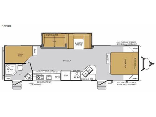 Floorplan - 2015 Forest River RV Wildcat Maxx 30DBH