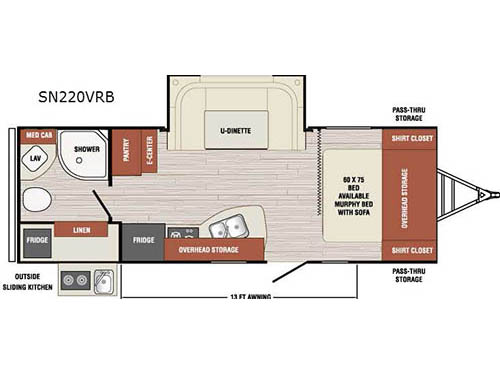 Floorplan - 2015 Venture RV Sonic SN220VRB