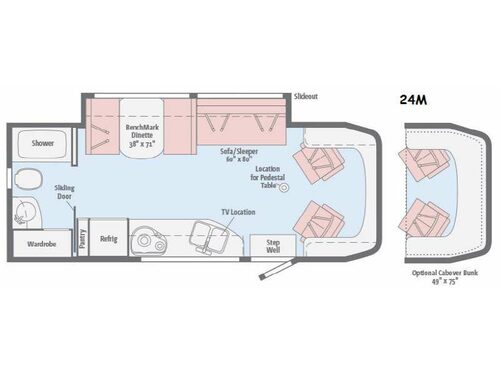 Floorplan - 2015 Winnebago View 24M